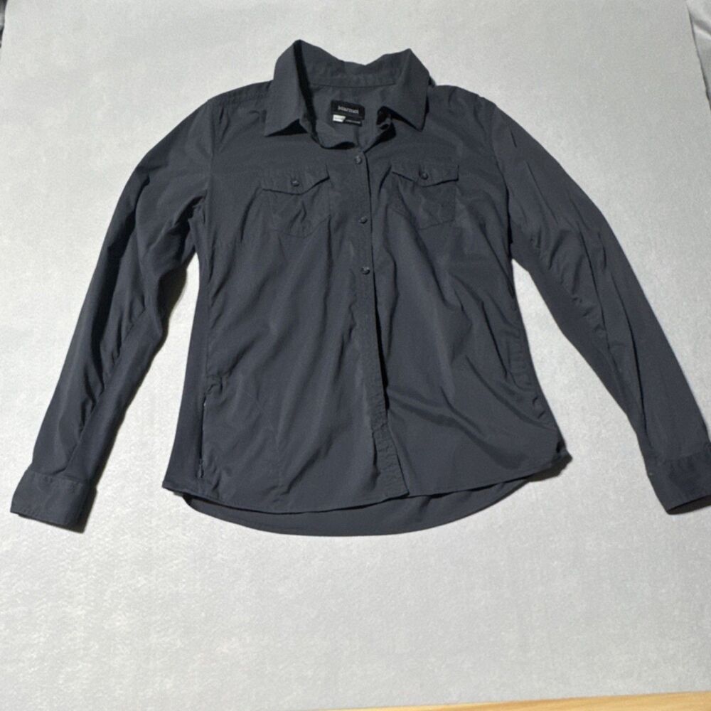 Marmot Men's Black Long Sleeve Button-Up Shirt XL Casual Outdoor Travel